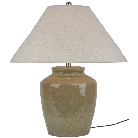 Mottura Ceramic Table Lamp with Edge Linen Shade